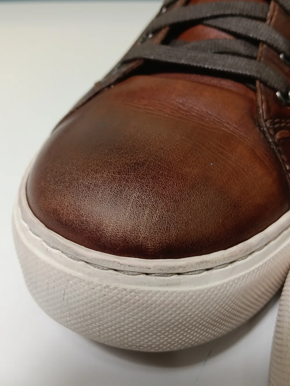 Magnanni Shoes Mens 8.5 Cognac Brown Elonso Lo Leather Sneakers Casual